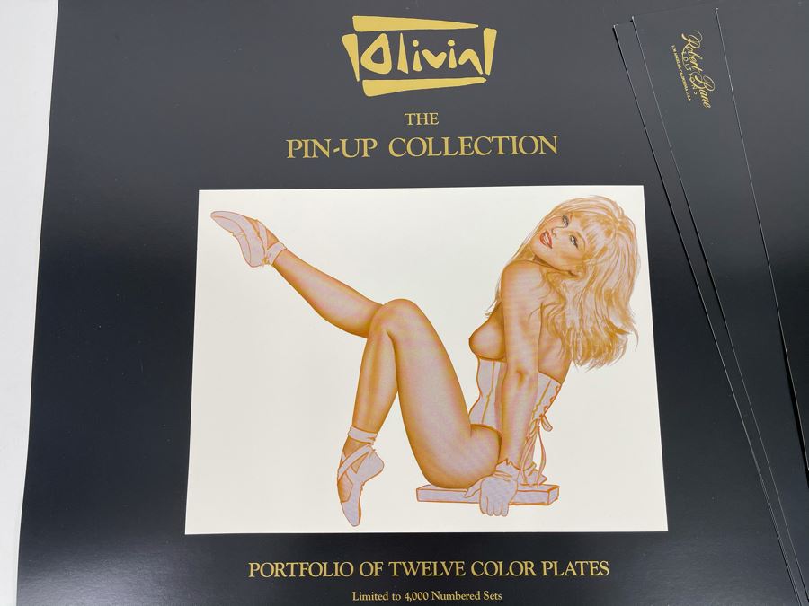 Signed Olivia de Berardinis The Pin-Up Collection Limited Edition Portfolio #2525/4000 (Robert Bane Edition, 1993) Eleven 16' X 20' Color Plates Total Plus Signed Cover Plate (Missing One Plate) 12 Plates Total - See Photos [Photo 4]