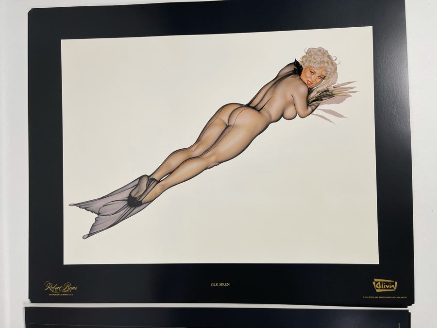 Signed Olivia de Berardinis The Pin-Up Collection Limited Edition Portfolio #2524/4000 (Robert Bane Edition, 1993) Eleven 16' X 20' Color Plates Total Plus Signed Cover Plate (Missing One Plate) 12 Plates Total - See Photos [Photo 9]