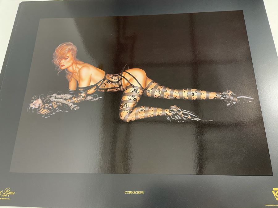 Signed Olivia de Berardinis The Pin-Up Collection Limited Edition Portfolio #2524/4000 (Robert Bane Edition, 1993) Eleven 16' X 20' Color Plates Total Plus Signed Cover Plate (Missing One Plate) 12 Plates Total - See Photos [Photo 13]