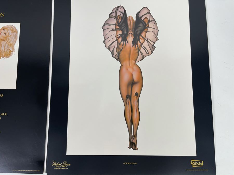 Signed Olivia de Berardinis The Pin-Up Collection Limited Edition Portfolio #2524/4000 (Robert Bane Edition, 1993) Eleven 16' X 20' Color Plates Total Plus Signed Cover Plate (Missing One Plate) 12 Plates Total - See Photos [Photo 7]
