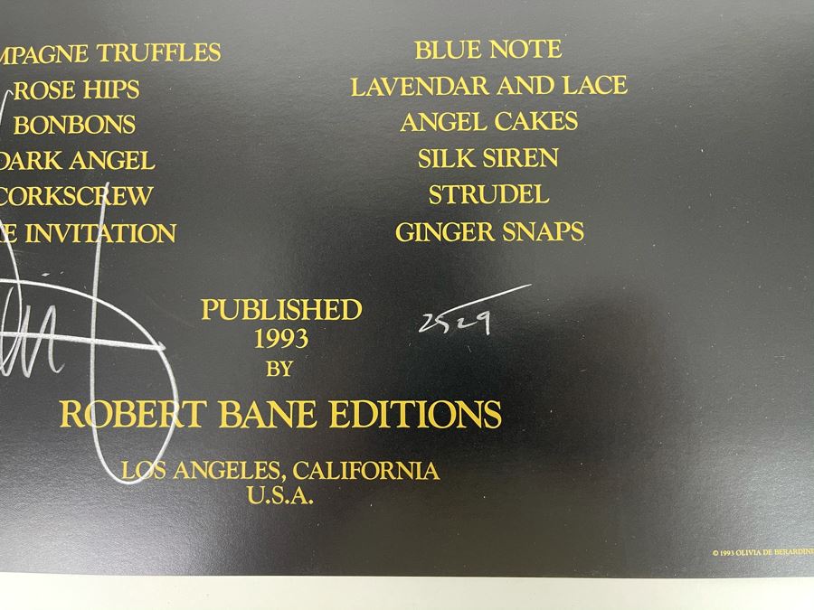 Signed Olivia de Berardinis The Pin-Up Collection Limited Edition Portfolio #2525/4000 (Robert Bane Edition, 1993) Eleven 16' X 20' Color Plates Total Plus Signed Cover Plate (Missing Six Plates) 7 Plates Total - See Photos [Photo 5]