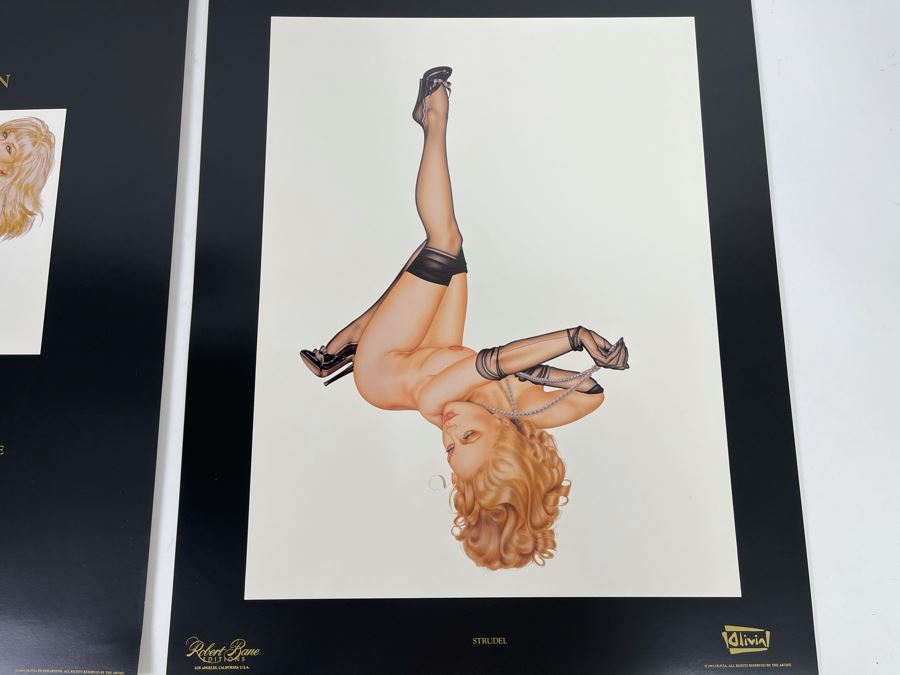 Signed Olivia de Berardinis The Pin-Up Collection Limited Edition Portfolio #2525/4000 (Robert Bane Edition, 1993) Eleven 16' X 20' Color Plates Total Plus Signed Cover Plate (Missing Six Plates) 7 Plates Total - See Photos [Photo 6]