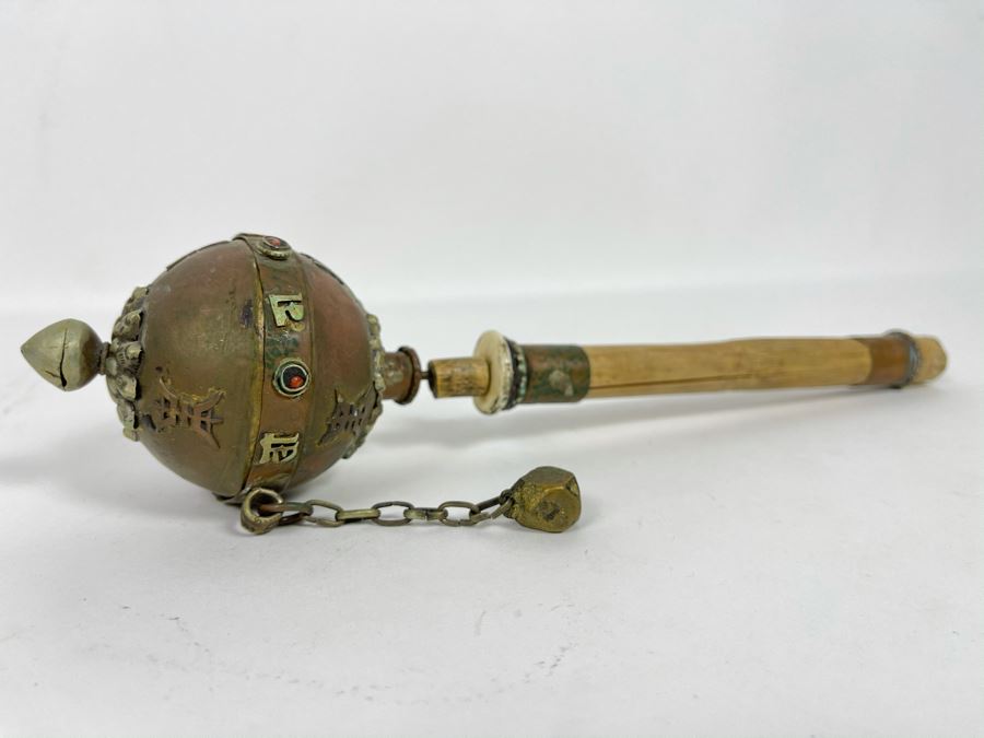 Old Chinese Tibetan Buddhist Handmade Prayer Scroll 12'L [Photo 2]