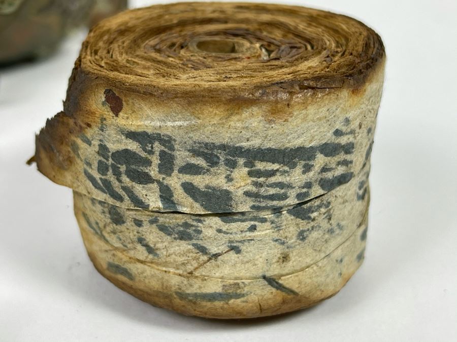 Old Chinese Tibetan Buddhist Handmade Prayer Scroll 12'L [Photo 14]