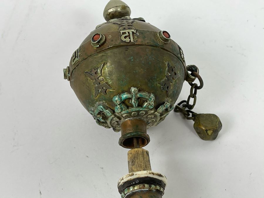 Old Chinese Tibetan Buddhist Handmade Prayer Scroll 12'L [Photo 8]