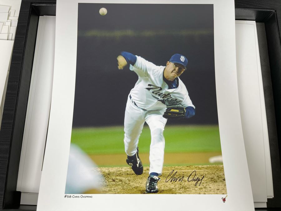 HUGE Hand Signed Autograph Collection Of MLB San Diego Padres Baseball Players 8 X 10 Signed Photographs 2005 Roster In Presentation Box: Trevor Hoffman (HOF), Bruce Bochy, Ryan Klesko, Chan Ho Park, Jake Peavy, Khalil Greene (46 Autographs - See Photos) [Photo 45]