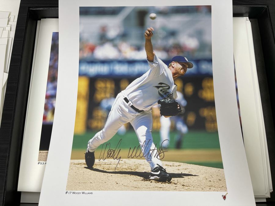 HUGE Hand Signed Autograph Collection Of MLB San Diego Padres Baseball Players 8 X 10 Signed Photographs 2005 Roster In Presentation Box: Trevor Hoffman (HOF), Bruce Bochy, Ryan Klesko, Chan Ho Park, Jake Peavy, Khalil Greene (46 Autographs - See Photos) [Photo 37]