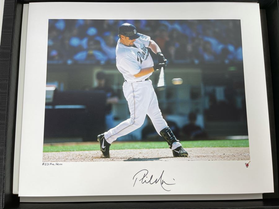 HUGE Hand Signed Autograph Collection Of MLB San Diego Padres Baseball Players 8 X 10 Signed Photographs 2005 Roster In Presentation Box: Trevor Hoffman (HOF), Bruce Bochy, Ryan Klesko, Chan Ho Park, Jake Peavy, Khalil Greene (46 Autographs - See Photos) [Photo 7]