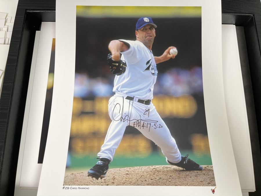 HUGE Hand Signed Autograph Collection Of MLB San Diego Padres Baseball Players 8 X 10 Signed Photographs 2005 Roster In Presentation Box: Trevor Hoffman (HOF), Bruce Bochy, Ryan Klesko, Chan Ho Park, Jake Peavy, Khalil Greene (46 Autographs - See Photos) [Photo 49]