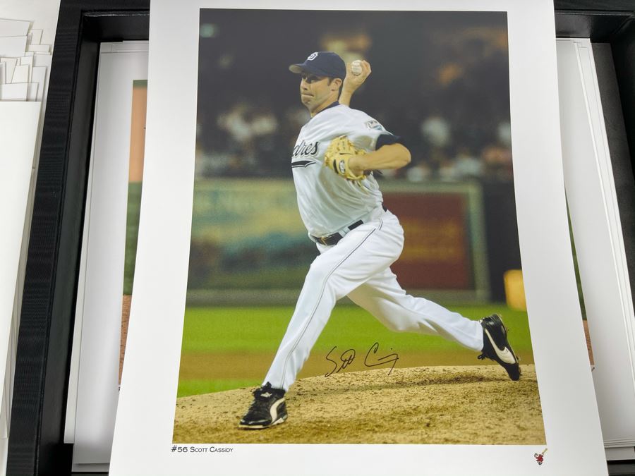 HUGE Hand Signed Autograph Collection Of MLB San Diego Padres Baseball Players 8 X 10 Signed Photographs 2005 Roster In Presentation Box: Trevor Hoffman (HOF), Bruce Bochy, Ryan Klesko, Chan Ho Park, Jake Peavy, Khalil Greene (46 Autographs - See Photos) [Photo 42]