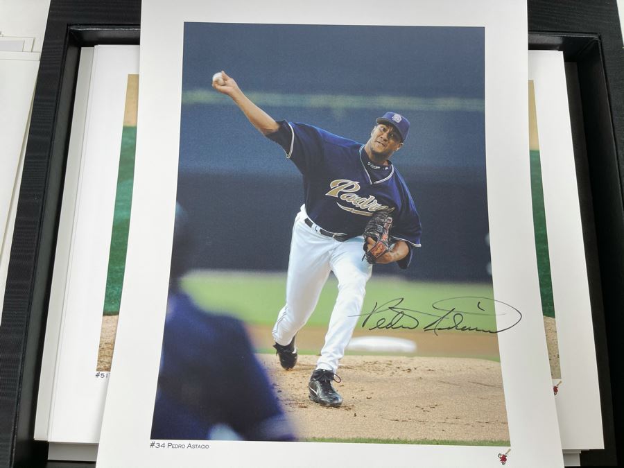 HUGE Hand Signed Autograph Collection Of MLB San Diego Padres Baseball Players 8 X 10 Signed Photographs 2005 Roster In Presentation Box: Trevor Hoffman (HOF), Bruce Bochy, Ryan Klesko, Chan Ho Park, Jake Peavy, Khalil Greene (46 Autographs - See Photos) [Photo 12]