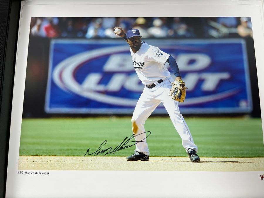 HUGE Hand Signed Autograph Collection Of MLB San Diego Padres Baseball Players 8 X 10 Signed Photographs 2005 Roster In Presentation Box: Trevor Hoffman (HOF), Bruce Bochy, Ryan Klesko, Chan Ho Park, Jake Peavy, Khalil Greene (46 Autographs - See Photos) [Photo 33]