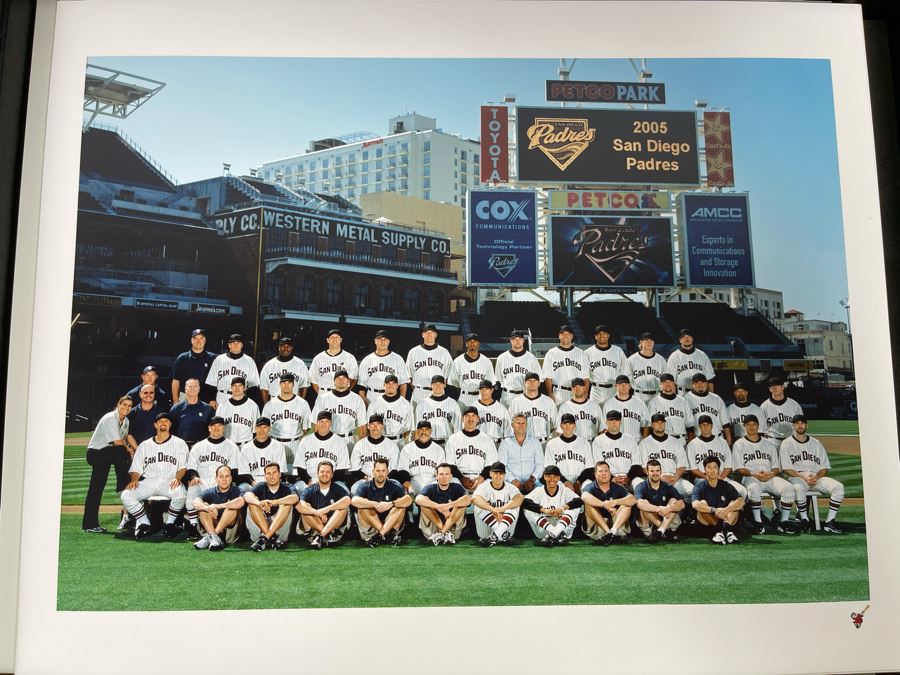 HUGE Hand Signed Autograph Collection Of MLB San Diego Padres Baseball Players 8 X 10 Signed Photographs 2005 Roster In Presentation Box: Trevor Hoffman (HOF), Bruce Bochy, Ryan Klesko, Chan Ho Park, Jake Peavy, Khalil Greene (46 Autographs - See Photos) [Photo 14]