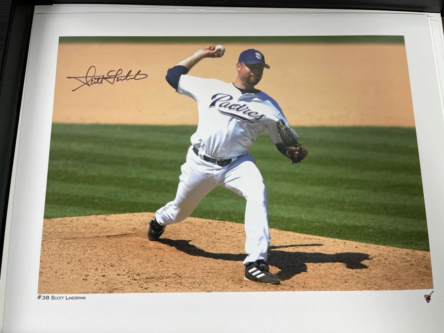 HUGE Hand Signed Autograph Collection Of MLB San Diego Padres Baseball Players 8 X 10 Signed Photographs 2005 Roster In Presentation Box: Trevor Hoffman (HOF), Bruce Bochy, Ryan Klesko, Chan Ho Park, Jake Peavy, Khalil Greene (46 Autographs - See Photos) [Photo 43]