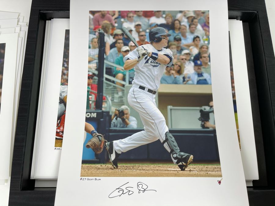 HUGE Hand Signed Autograph Collection Of MLB San Diego Padres Baseball Players 8 X 10 Signed Photographs 2005 Roster In Presentation Box: Trevor Hoffman (HOF), Bruce Bochy, Ryan Klesko, Chan Ho Park, Jake Peavy, Khalil Greene (46 Autographs - See Photos) [Photo 25]
