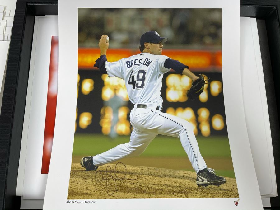 HUGE Hand Signed Autograph Collection Of MLB San Diego Padres Baseball Players 8 X 10 Signed Photographs 2005 Roster In Presentation Box: Trevor Hoffman (HOF), Bruce Bochy, Ryan Klesko, Chan Ho Park, Jake Peavy, Khalil Greene (46 Autographs - See Photos) [Photo 46]
