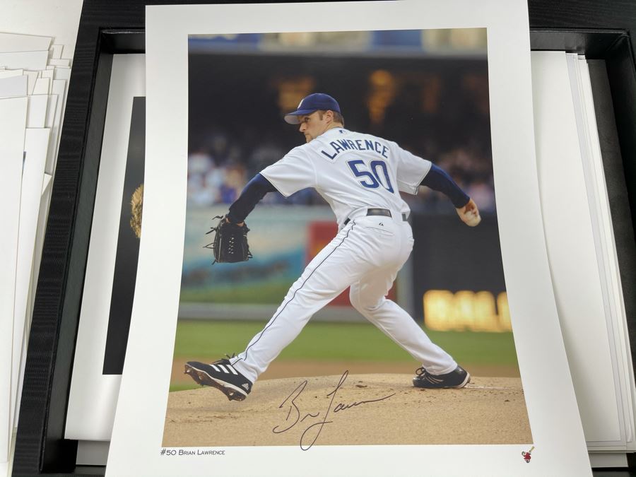 HUGE Hand Signed Autograph Collection Of MLB San Diego Padres Baseball Players 8 X 10 Signed Photographs 2005 Roster In Presentation Box: Trevor Hoffman (HOF), Bruce Bochy, Ryan Klesko, Chan Ho Park, Jake Peavy, Khalil Greene (46 Autographs - See Photos) [Photo 35]