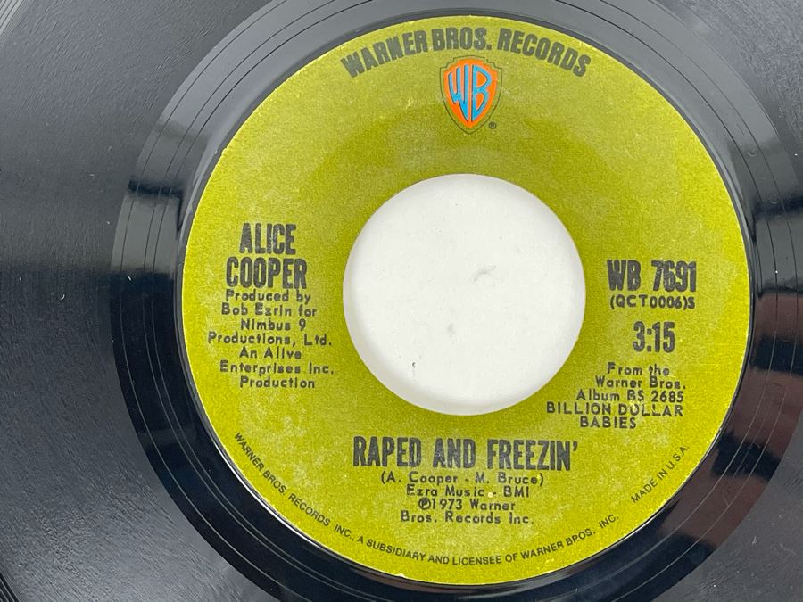 Vintage 1973 Alice Cooper No More Mr. Nice Guy 45RPM Vinyl Record [Photo 4]
