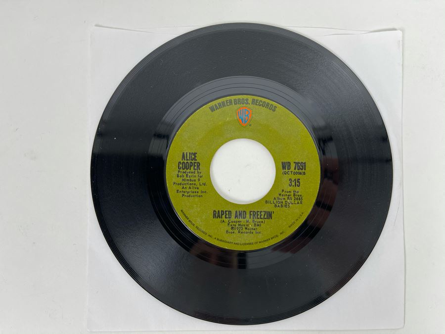 Vintage 1973 Alice Cooper No More Mr. Nice Guy 45RPM Vinyl Record