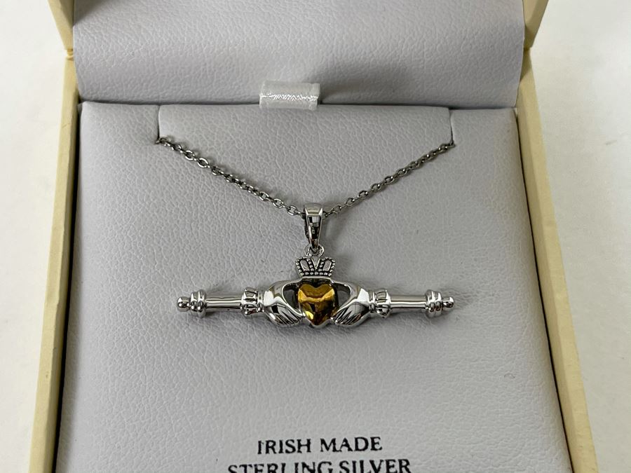 New Irish Sterling Silver Pendant Sterling Necklace By Shanore Silver Retails $67 [Photo 4]