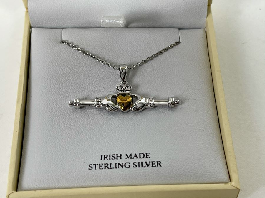 New Irish Sterling Silver Pendant Sterling Necklace By Shanore Silver Retails $67 [Photo 2]