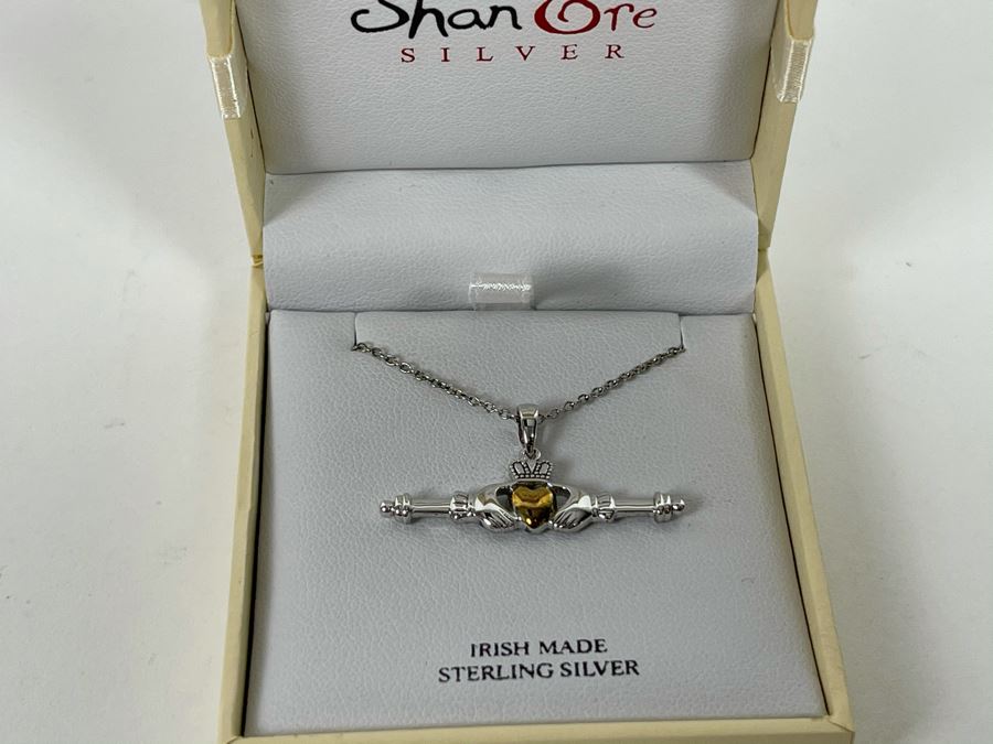 New Irish Sterling Silver Pendant Sterling Necklace By Shanore Silver Retails $67 [Photo 3]