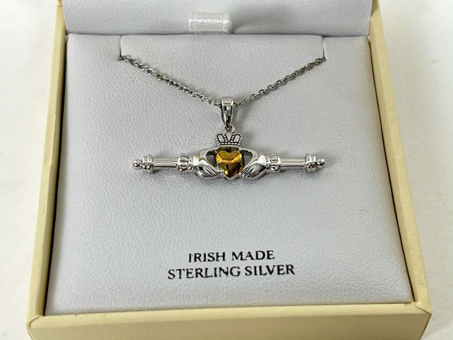 New Irish Sterling Silver Pendant Sterling Necklace By Shanore Silver Retails $67 [Photo 1]