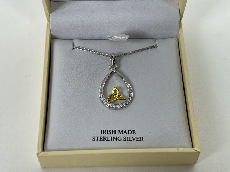New Irish Sterling Silver Pendant Sterling Necklace By Shanore Silver Retails $94 [Photo 3]