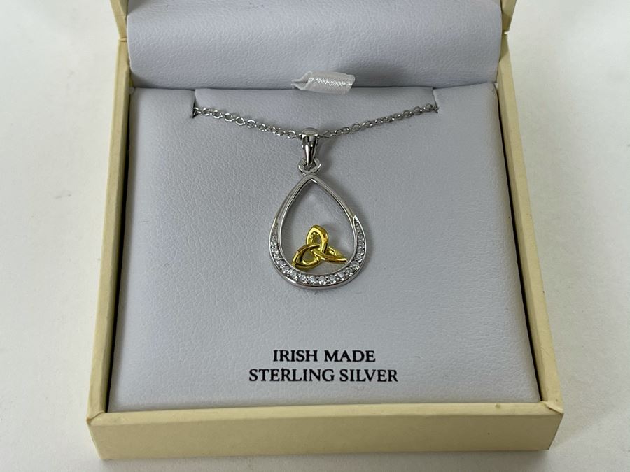 New Irish Sterling Silver Pendant Sterling Necklace By Shanore Silver Retails $94 [Photo 2]