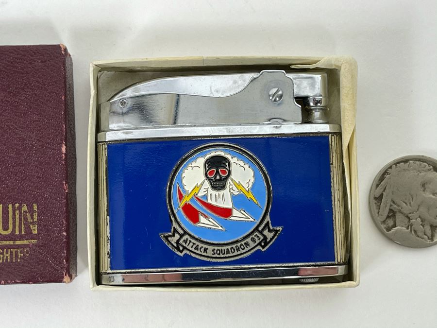 Attack Squadron 93 Fighter Pilot Vulcan Lighter With Box [Photo 5]