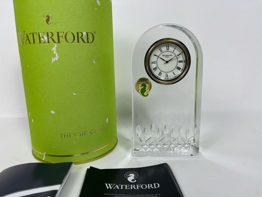 New Waterford Lismore Essence Clock With Box 5.5H [Photo 2]