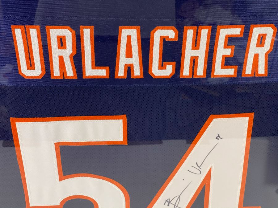 Signed NFL Chicago Bears Brian Urlacher Jersey With Certificate Of Authenticity 43 X 35 [Photo 7]