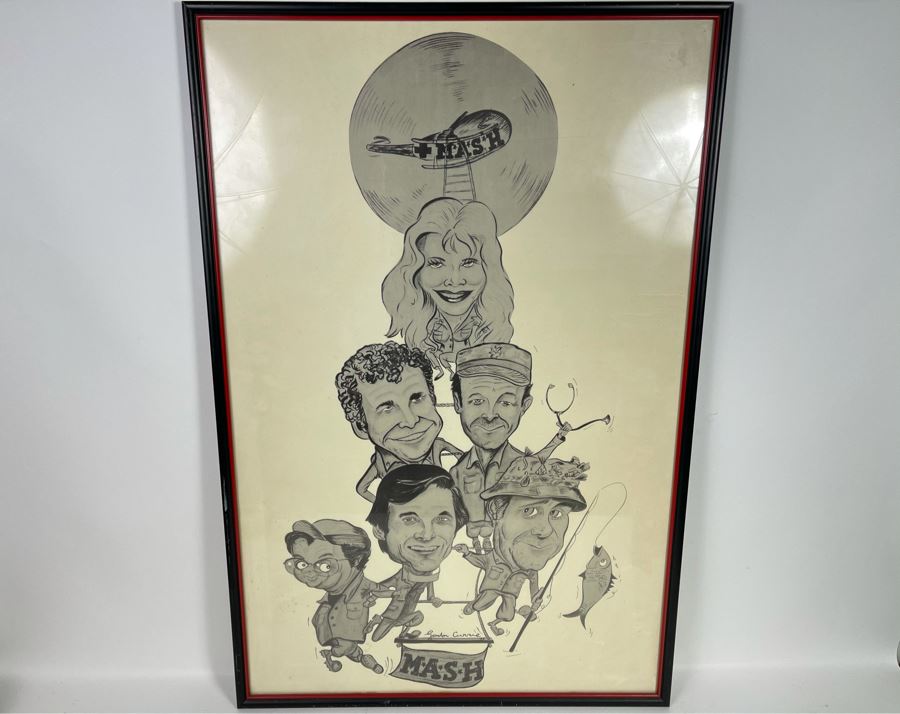 Signed Vintage 1970s TV Series M*A*S*H Framed Print 24 X 36 [Photo 1]