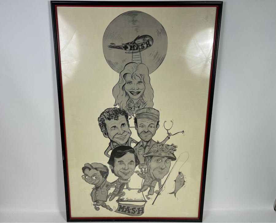 Signed Vintage 1970s TV Series M*A*S*H Framed Print 24 X 36 [Photo 2]