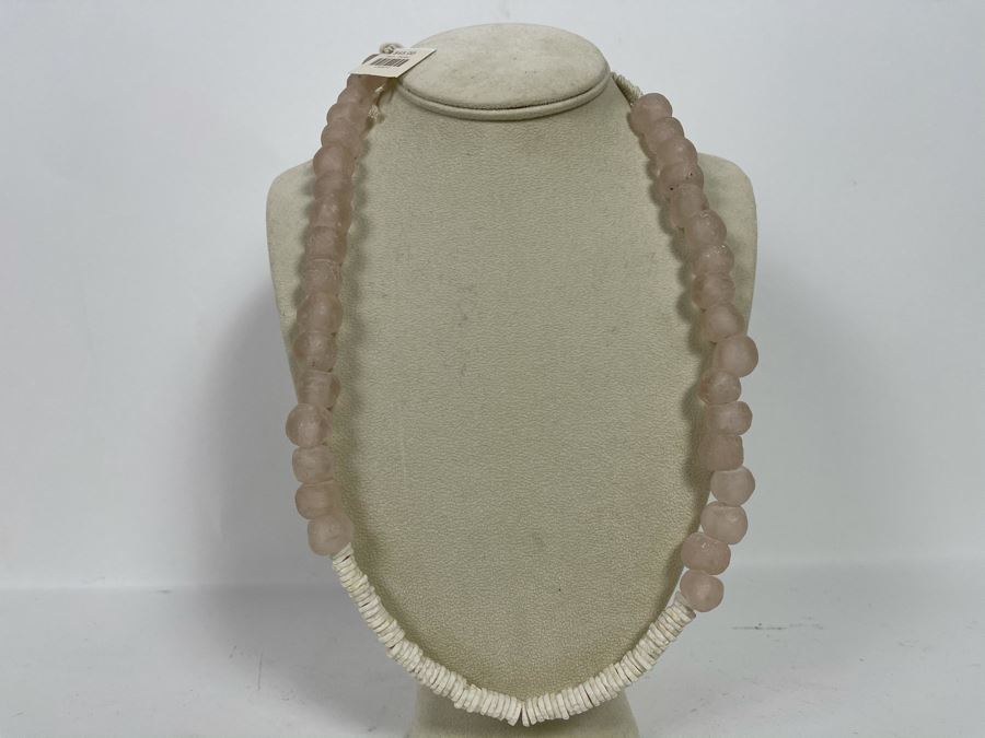 New Blush Beaded Glass Necklace Retails $45 [Photo 1]