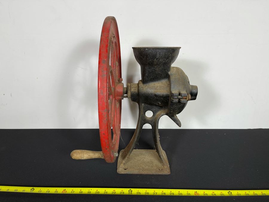 Antique Cast Iron Coffee Grinder Mill Grinding Wheel By Enterprise Mfg Co Philadelphia, PA No. 750 19.5'R Wheel X 21'H X 16'D [Photo 11]