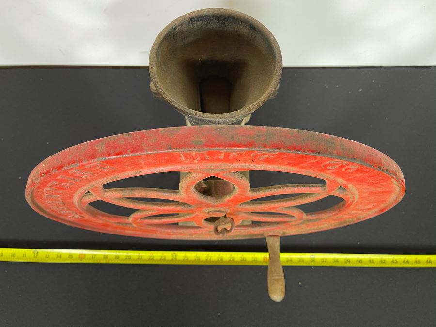 Antique Cast Iron Coffee Grinder Mill Grinding Wheel By Enterprise Mfg Co Philadelphia, PA No. 750 19.5'R Wheel X 21'H X 16'D [Photo 9]