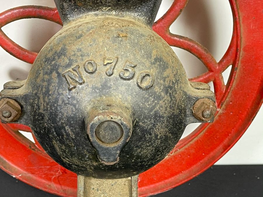 Antique Cast Iron Coffee Grinder Mill Grinding Wheel By Enterprise Mfg Co Philadelphia, PA No. 750 19.5'R Wheel X 21'H X 16'D [Photo 4]