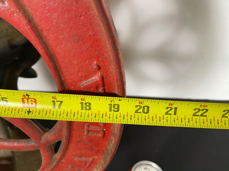 Antique Cast Iron Coffee Grinder Mill Grinding Wheel By Enterprise Mfg Co Philadelphia, PA No. 750 19.5'R Wheel X 21'H X 16'D [Photo 16]