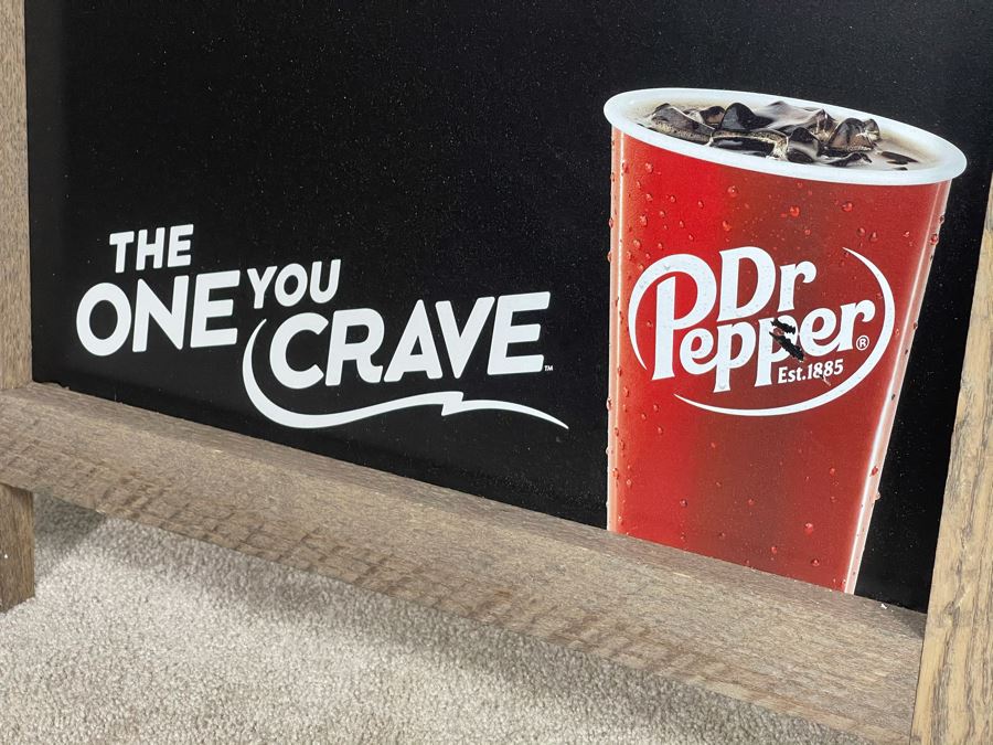 Dr. Pepper Advertising Two-Sided Restaurant Chalkboard Sign 'The One You Crave' 23.5'W X 39'H [Photo 5]