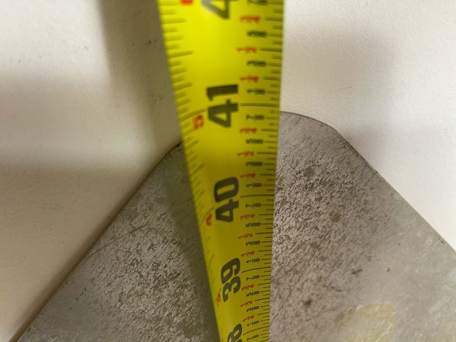 Vintage Metal Yellow & Black Reflective Slippery Road Traffic Sign 41'W X 41'H [Photo 7]