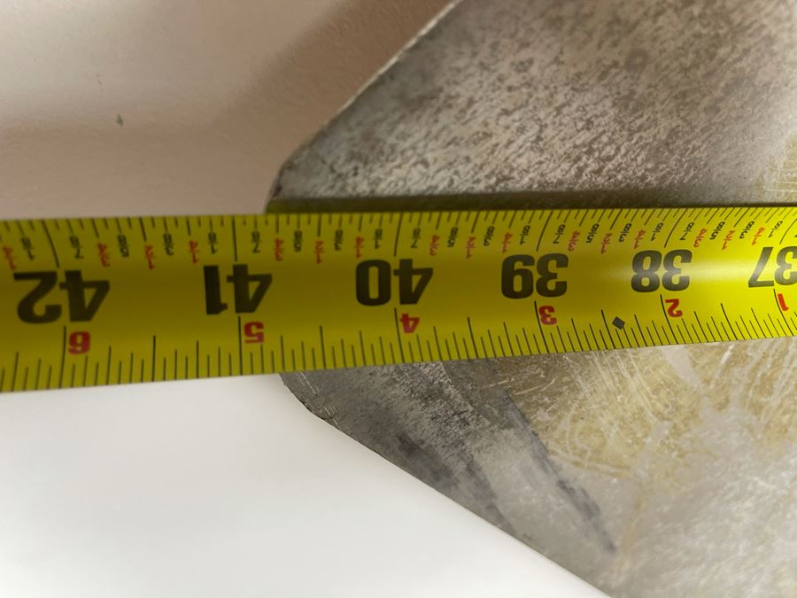 Vintage Metal Yellow & Black Reflective Slippery Road Traffic Sign 41'W X 41'H [Photo 6]