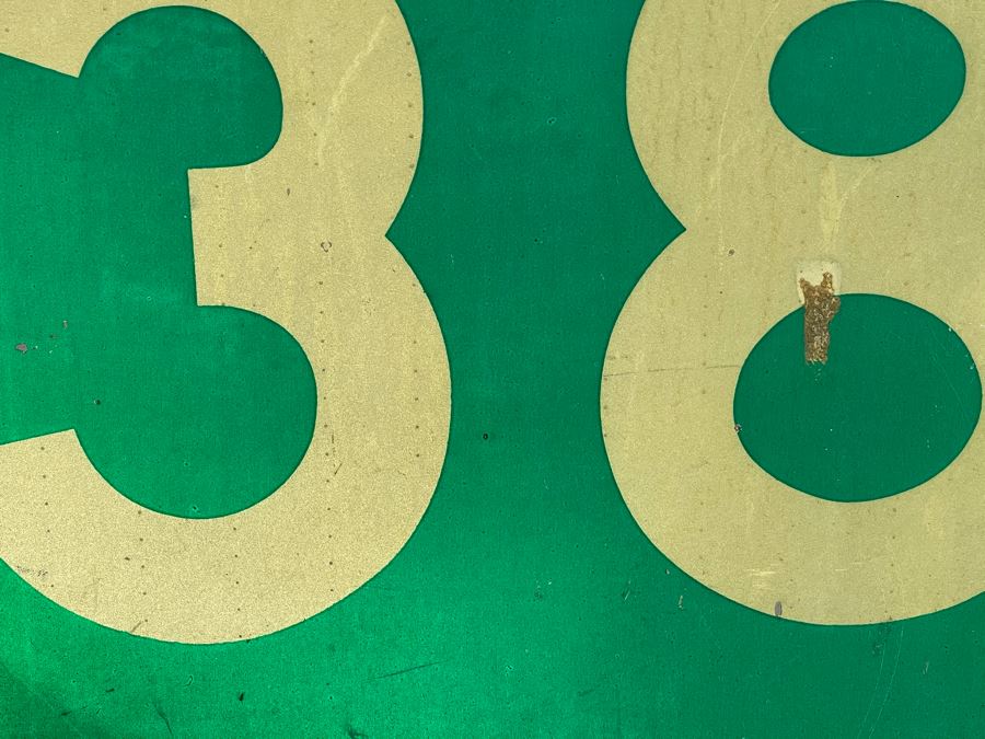 Vintage Metal Green & White California State Route 38 Road Traffic Sign 24'W X 24.5'H [Photo 3]