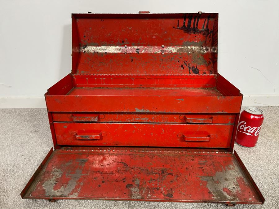 Vintage Snap-On Tools Heavy Duty Red Toolbox 21W X 9D X 12H [Photo 6]