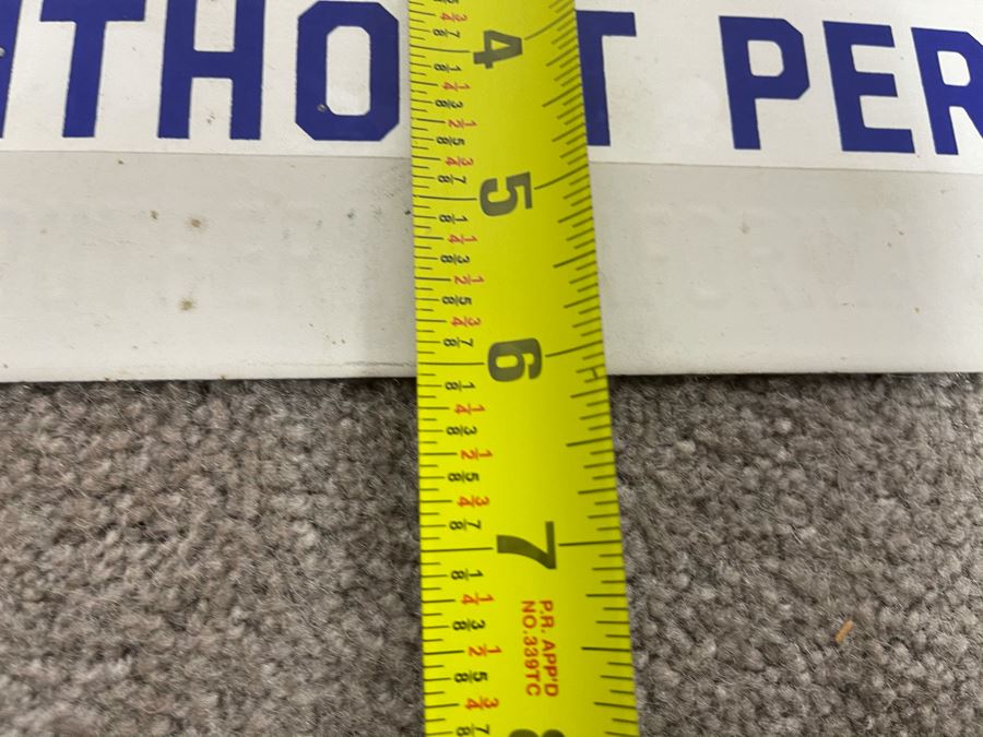 Vintage Porcelain Metal Sign 'Danger No Admittance Without Permission - Southern California Edison Company' 14 X 6 [Photo 9]