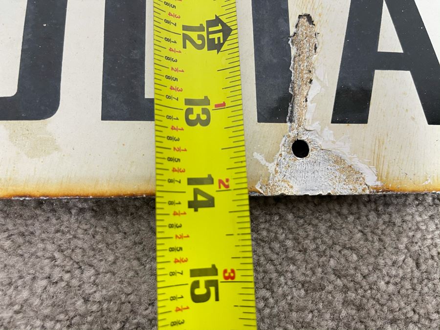 Vintage Porcelain Metal Sign 'Danger High Voltage' 20 X 14 [Photo 7]