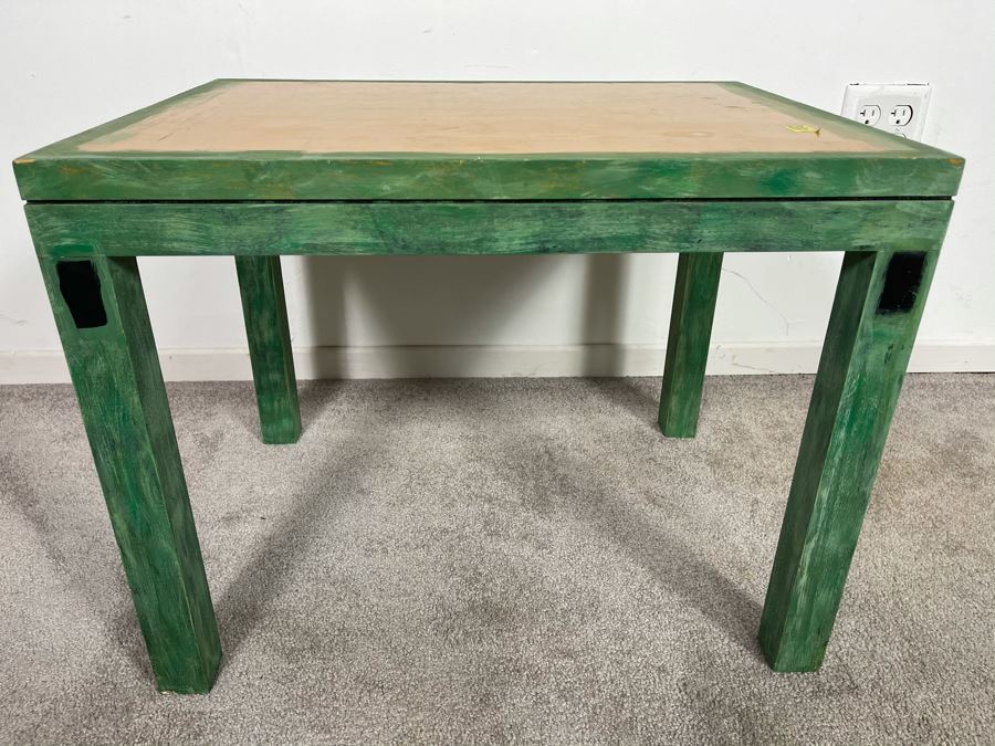 Custom Handpainted Furniture By Artist Jean Klafs Side Table 24L X 18D X 18H [Photo 2]