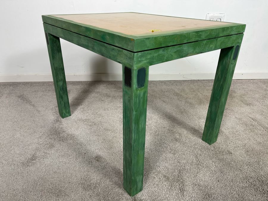 Custom Handpainted Furniture By Artist Jean Klafs Side Table 24L X 18D X 18H [Photo 3]