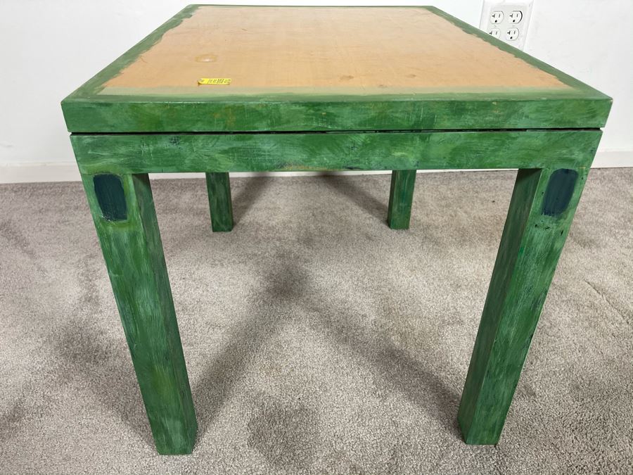 Custom Handpainted Furniture By Artist Jean Klafs Side Table 24L X 18D X 18H [Photo 4]