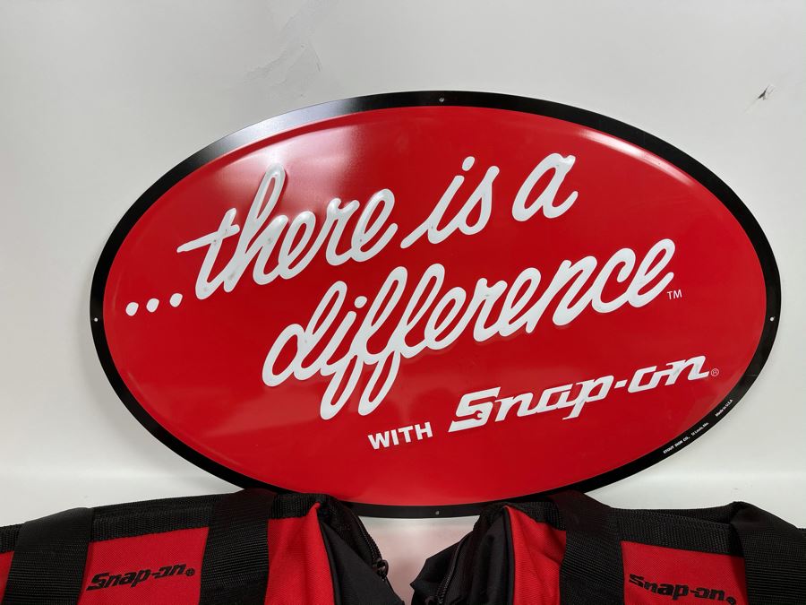 Snap-On Tools Metal Advertising Sign 24 X 15 With Two Snap-On Tools Tool Bags [Photo 5]